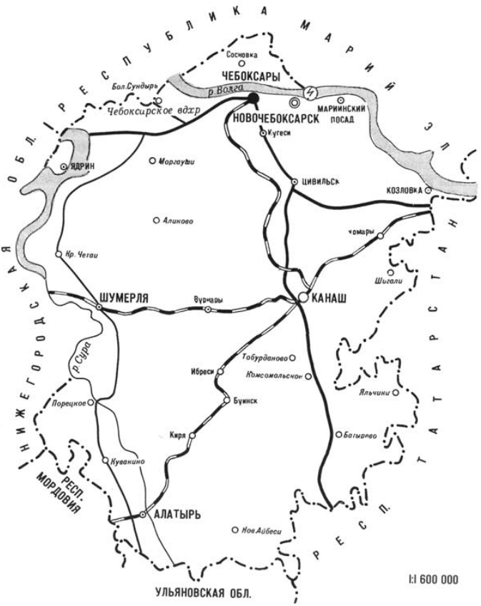 Карта чувашии железная дорога